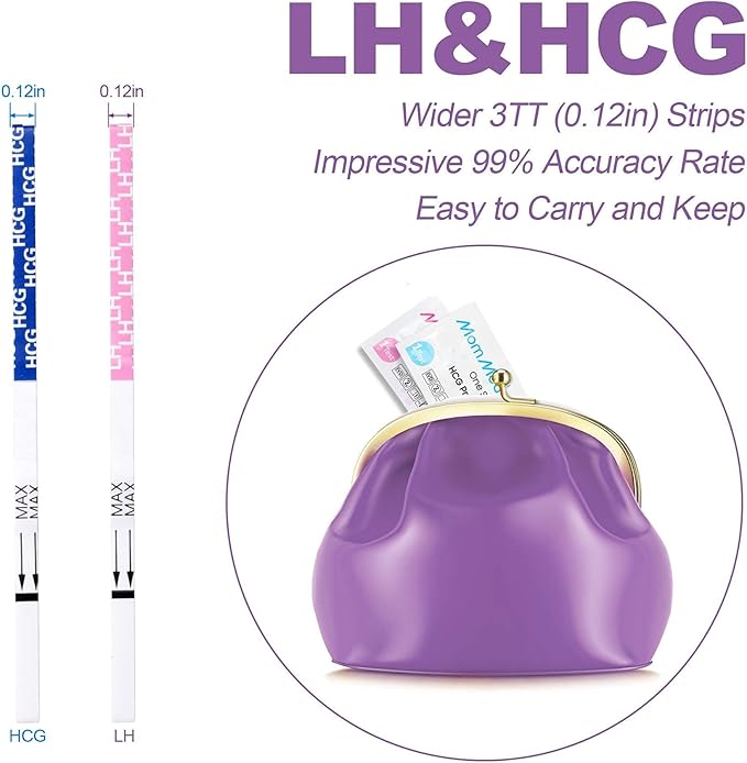 MomMed Ovulation Test Kit (HCG15-LH40), 15 Pregnancy & 40 Ovulation Test Strips with 55 Urine Cups Reliable & Quick Early Pregnancy Test