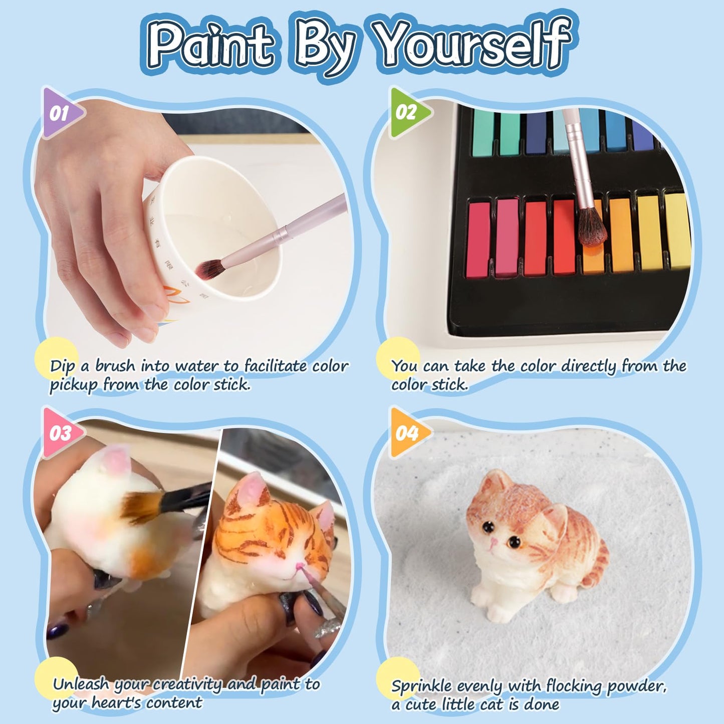 TECMIYO Taba Squishy Making Kit - 18oz 1:1AB Liquid Silicone Set with Paw, Cat and Dog Molds for Handmade Painting - Paint Your Own Squishies