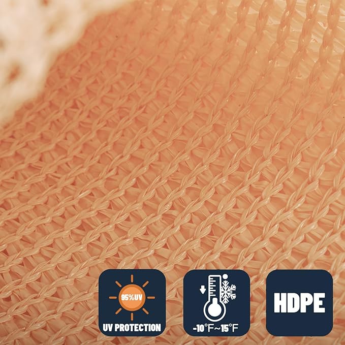 SUNNY GUARD Custom Size 8'x11'x13.6' Peach Fuzz Sun Shade Sail Right Triangle UV Block Shade for Backyard Yard Patio Deck Garden(Customized)