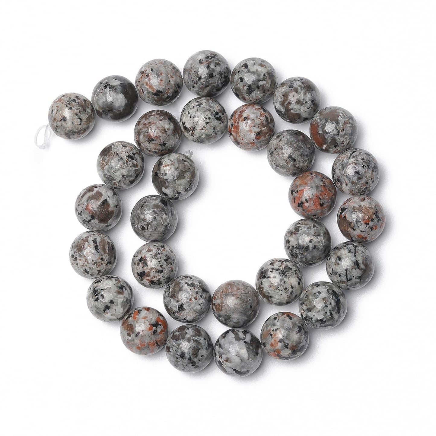 6mm Flame Stone Natural Stone Beads Round Loose Beads for Jewelry Making Yochus DIY Beads Bracelet Necklace