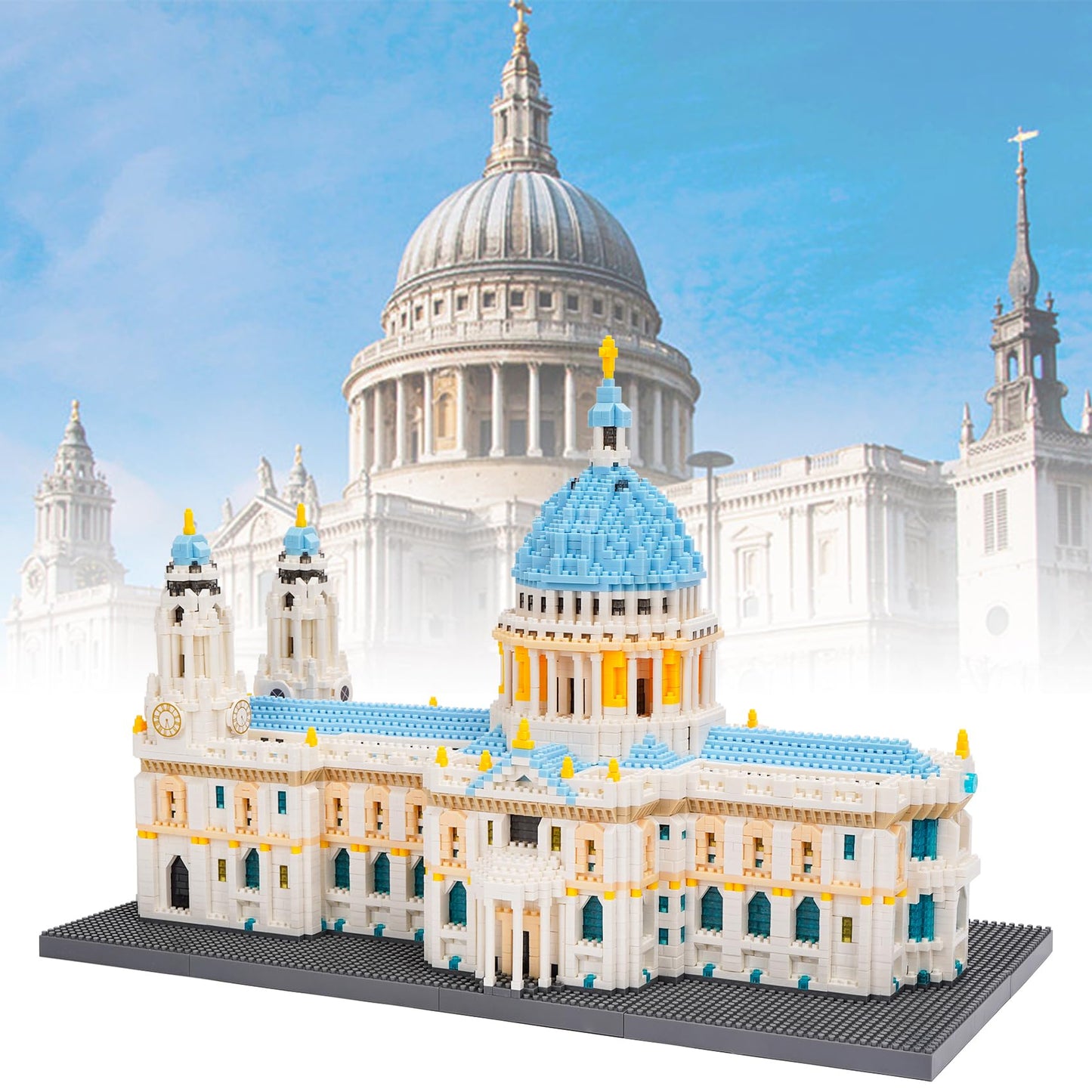 Geniteen Building Blocks Set, St Paul's Cathedral Model Building Kit 7038 PCS Architecture Collection Micro Mini Blocks