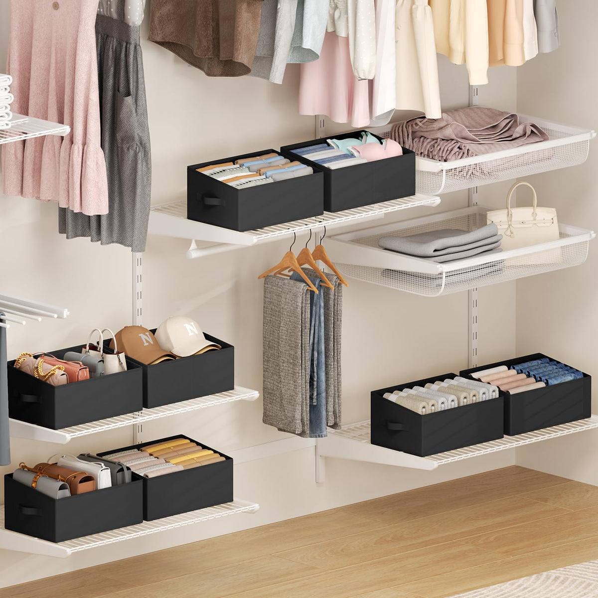 Closet Storage Bins 8 Pack (8 Count)