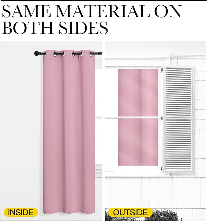 NICETOWN Crystal Pink Blackout Curtains 90" Long for Office, Dining Room, Guest Room, Sound Reducing Heat and Cold Block Curtain Panels for Modern Room Decorative (55" Wide, 2 Pieces)