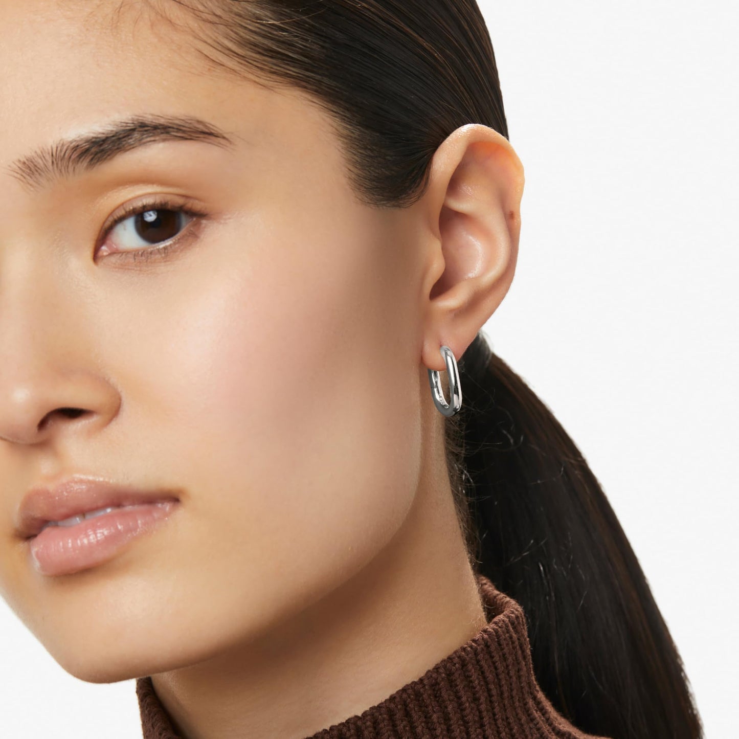 Ana Luisa Rectangle Hoop Earrings - Sterling Silver Base With 14K Gold & Silver Rhodium Plating - Chic, Dainty Mixed Metal Huggie Hoops - Hypoallergenic, Tarnish-Free, and Water-Resistant Hoops