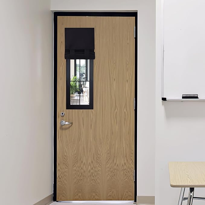 RYB HOME Side Door Curtains Thermal Insulated Blackout Small Window Covering Durable Vertical Privacy Blinds Tie Up Sidelight Shades for Front Door, W12 x L40 inch, 1 Panel, Black