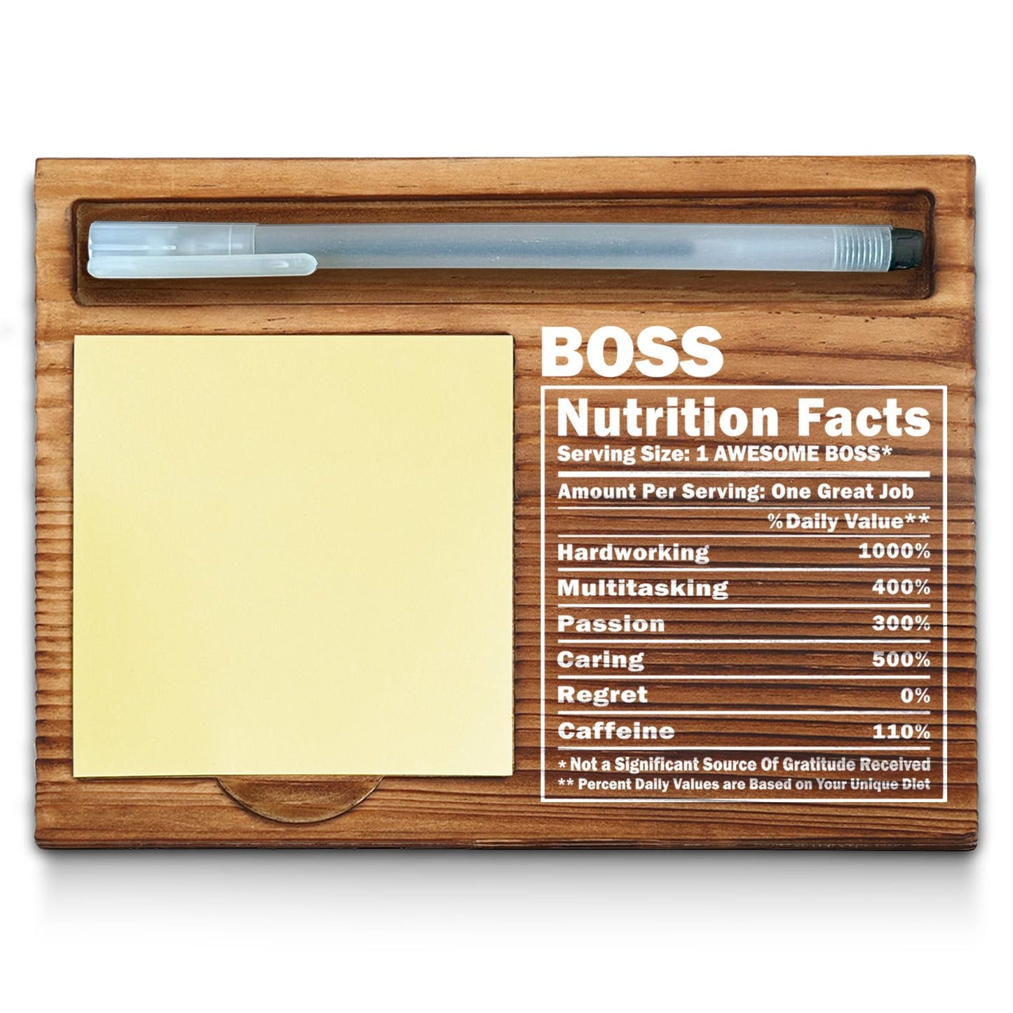 wainvniaw Boss Appreciation Gifts, Boss Sticky Note Holder, Boss Office Decor, Boss Desk Organization, Boss Desk Self-Stick Note Pad Holders WPP40