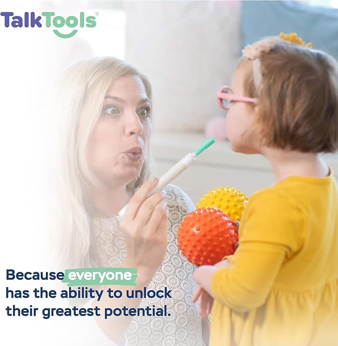 TalkTools Sensi Kit & 7 Jaw Tips - Sensory Therapy Tool for Speech and Feeding, Autism Sensory Products, ADHD Tools, Speech Therapy Gifts for Autism Children (Pink)