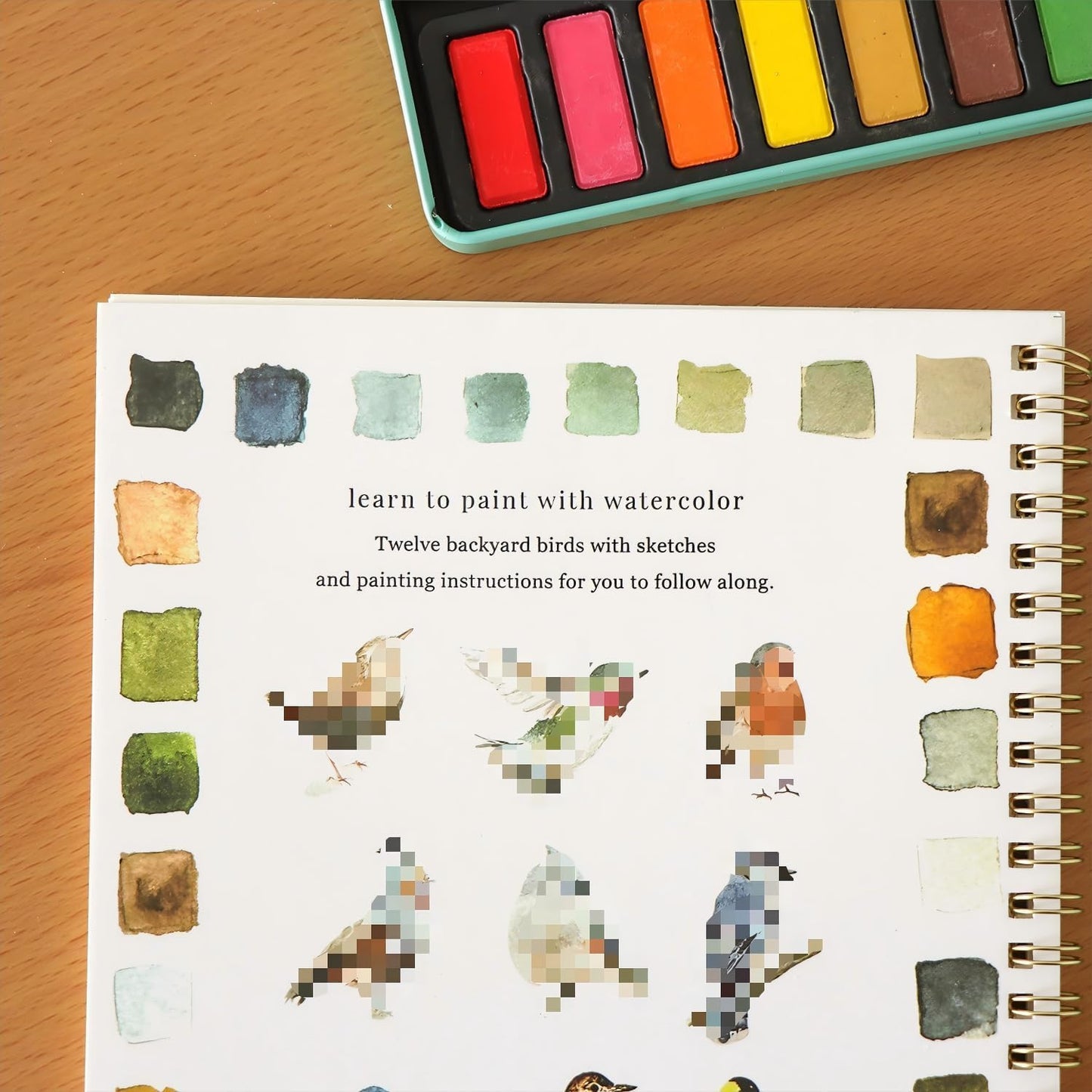 Puasyto Watercolor Workbook for Adults & Beginners: 12-Color Set with Brush (starfish-a1)