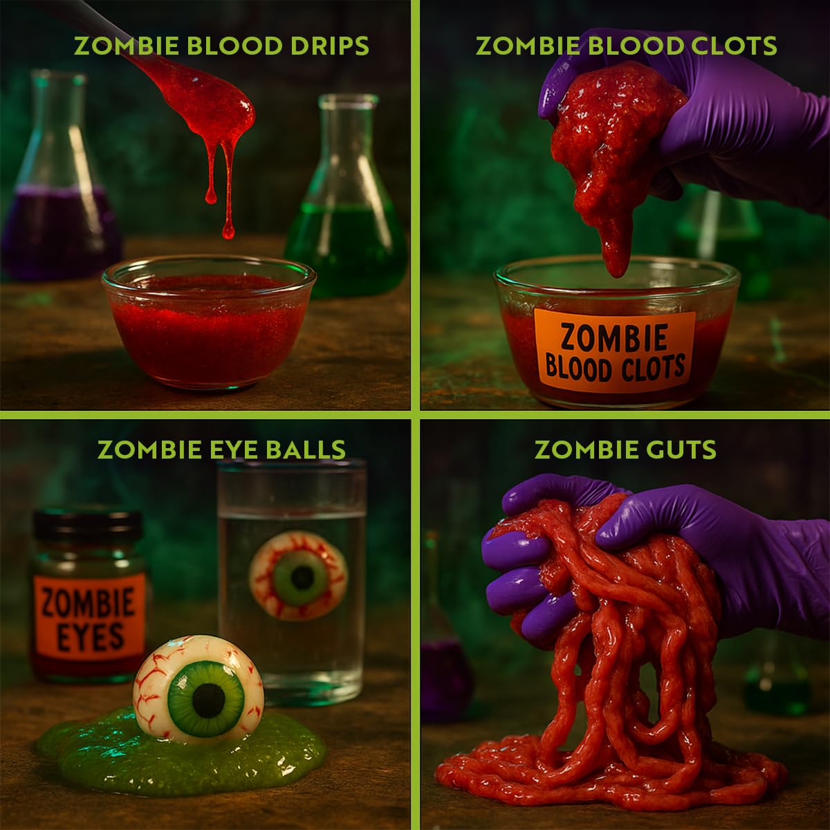 Playz Disgusting n' Gross Zombie Poop - DIY Stem Learning & Educational Science Kit for Kids Age 8 9 10 11 12 13+ Years Old with 34+ Experiment Tools - Kids Toys and Craft Activities for Boys & Girls