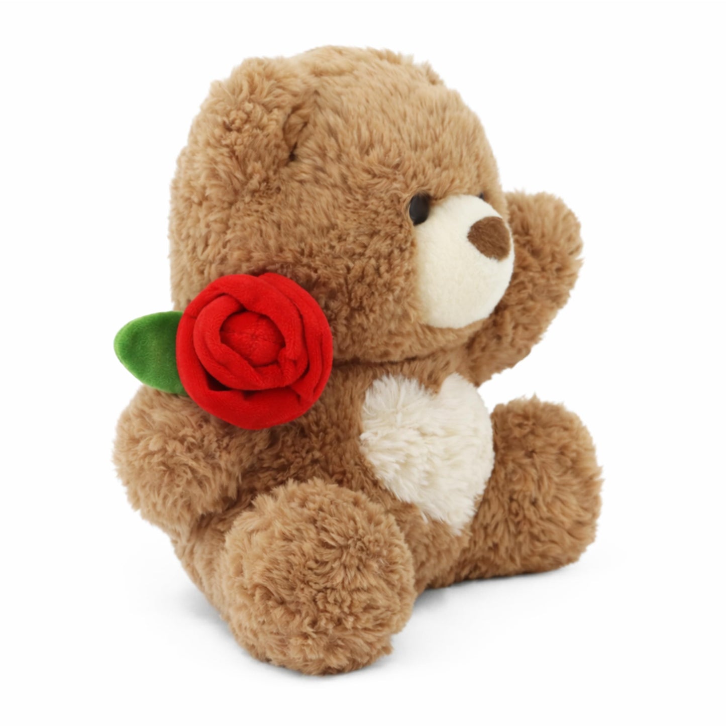 Teddy Bear Plush Toy, Rose and Heart Bear, Romantic Plush Toy, Perfect for Boys and Girls' Birthday (Brown)