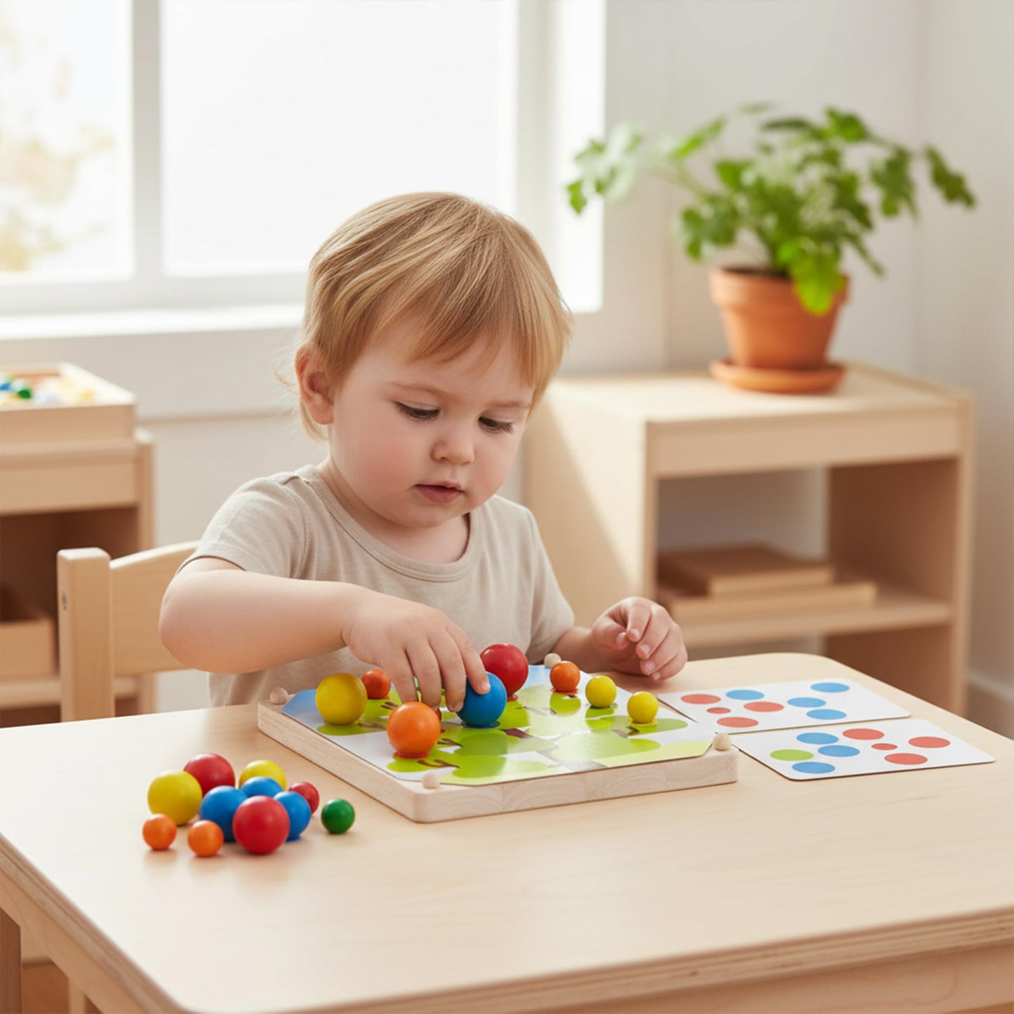 PlanToys® Creative Peg Board Wooden Toy for Kids Ages 3+ | Montessori Educational Game for Imagination, Fine Motor Skills & Coordination | Eco-Friendly Learning Set