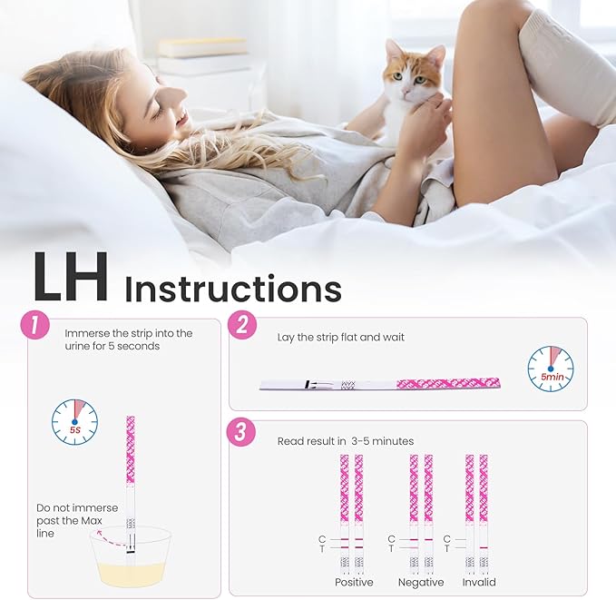 Femometer Home LH & HCG Test Strip Kit 50 Ovulation & 20 Pregnancy Test Strips Over 99% Accurate & Easy to Use