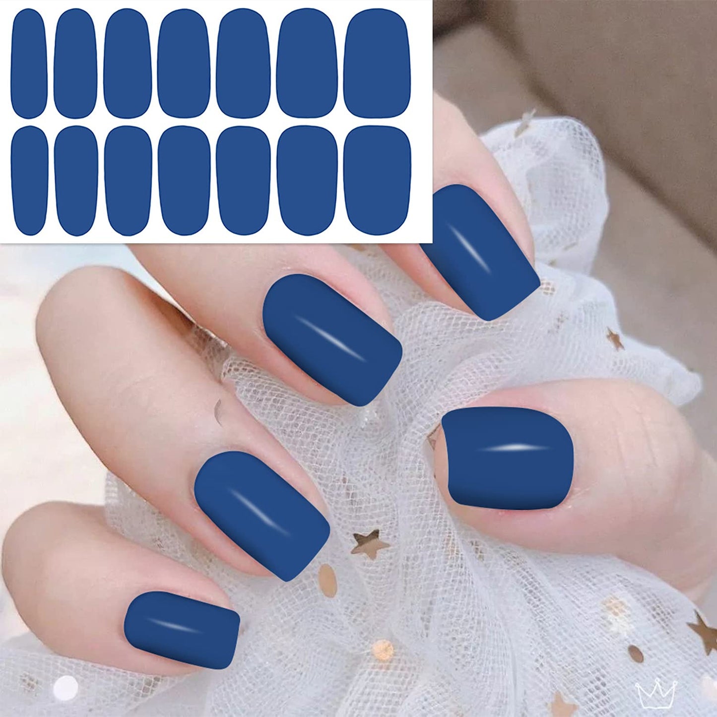 WOKOTO 20 Sheets Solid Color Nail Polish Strips - Self-Adhesive Press On Nail Polish Stickers & Wraps for Women with Nail File Gel Nail Strips Full Wraps for Women Nails Art