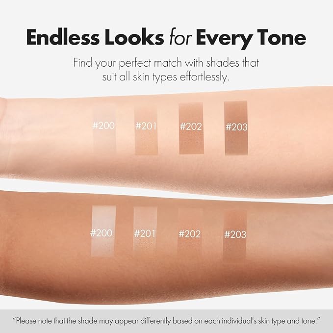 Blanc Cover Cream Stick V White - Korean Color-Changing Foundation Stick with Volufiline - Medium to Full Coverage Dewy Finish Base Makeup - Dual-Ended with Detachable Brush (203 Medium)