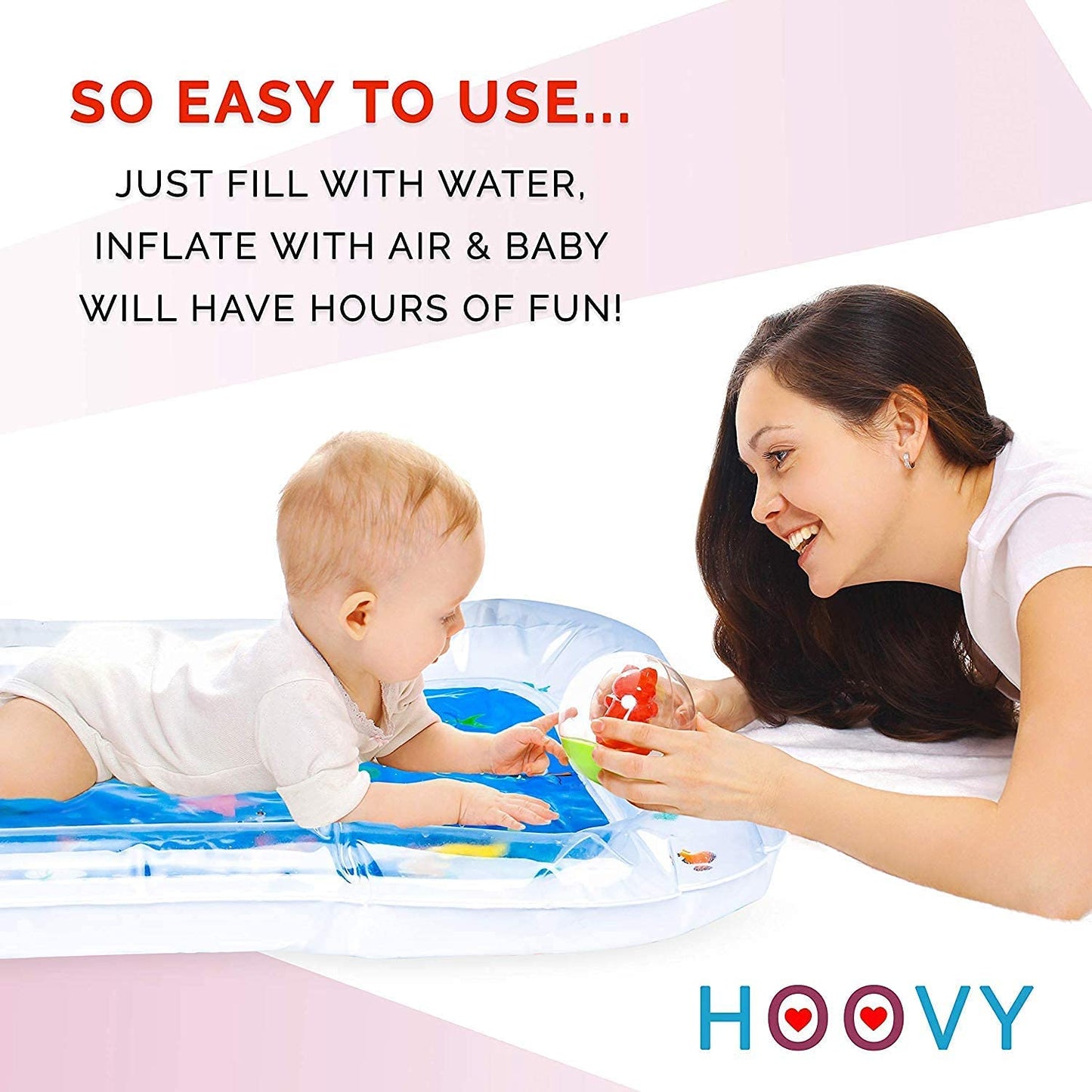 Tummy Time Water Mat for Babies - Fill N Fun Play Mat for Children and Infants, Fun Colorful