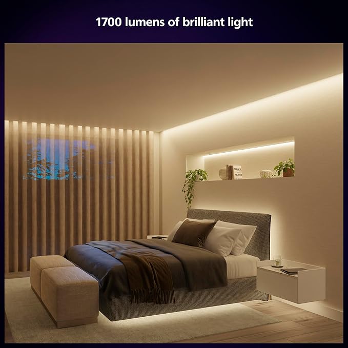 Philips Hue Indoor 10 Ft Smart LED Solo Lightstrip Base Kit with Smart Dimmer Switch - Control with Hue App, Alexa, Google Assistant, Apple HomeKit