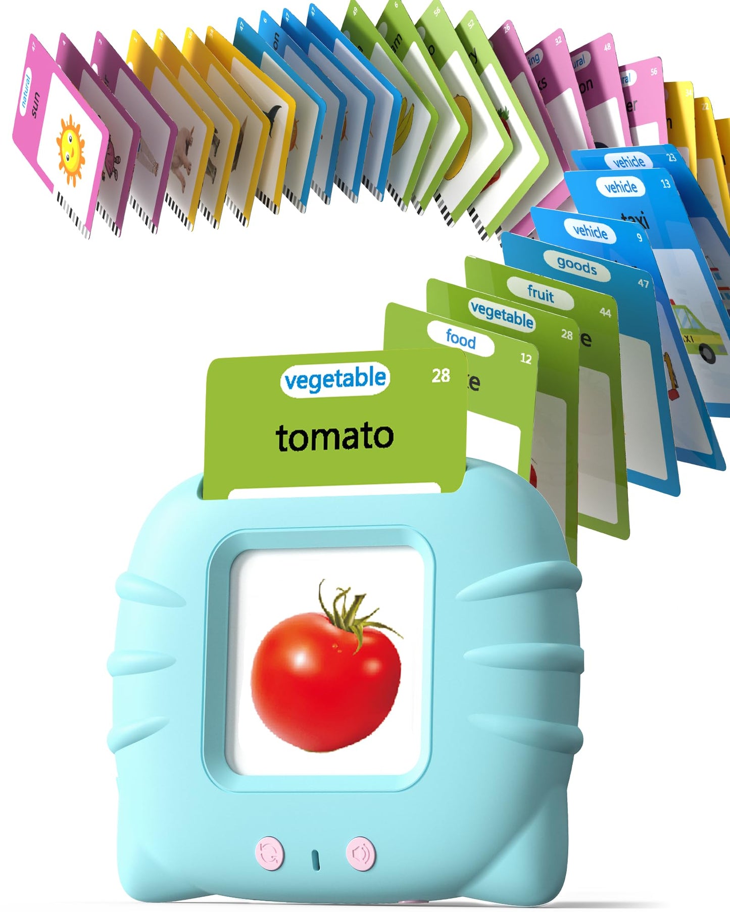 Airbition Talking Flash Cards for Toddlers 1 2 3 4 Year Olds, Montessori Language Learning with 224 Words, Pocket Speech Therapy Tools, and Speech Development Educational Playthings for Children