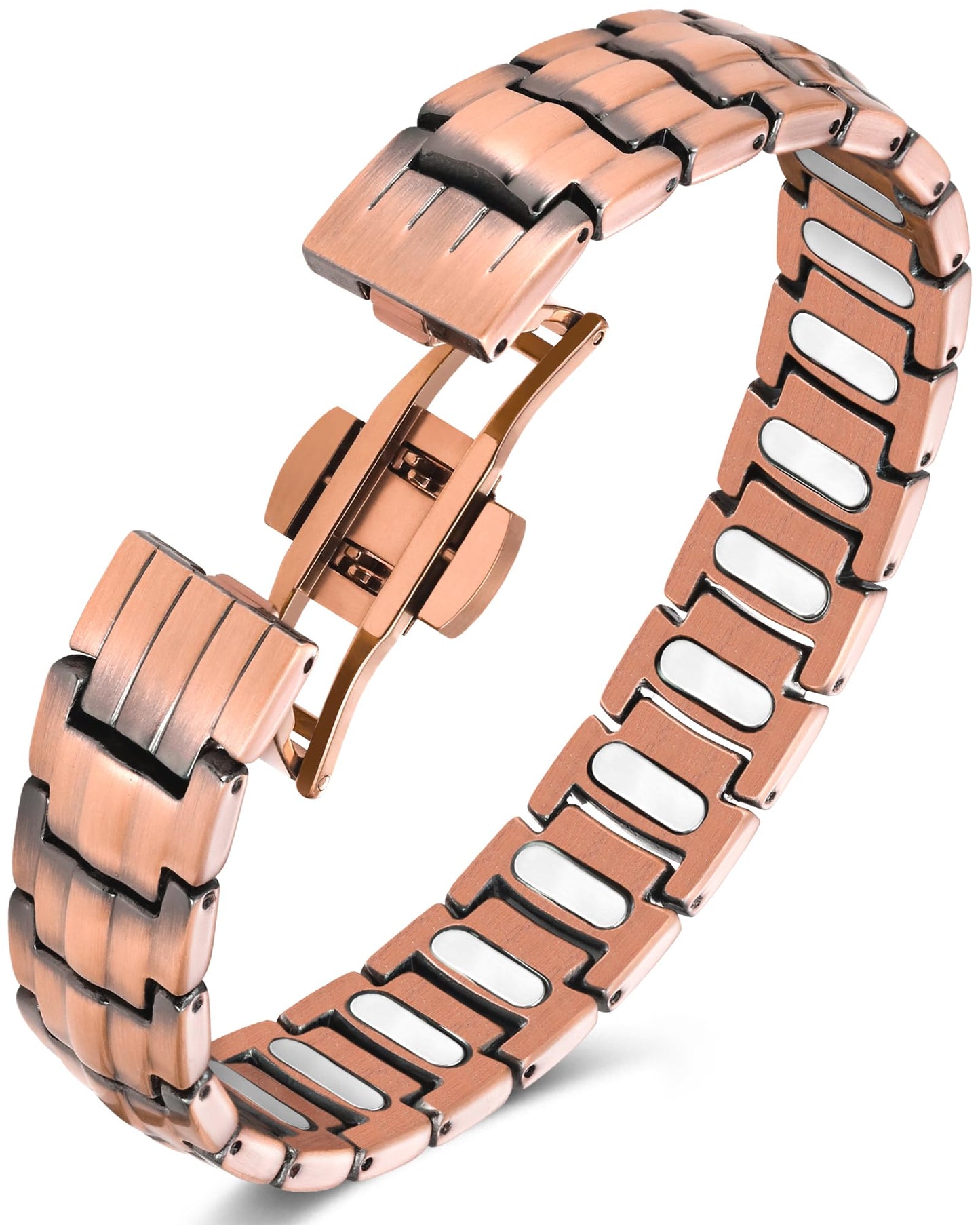 Feraco Copper Magnetic Therapy Bracelets for Men with 5X Strength 5000 Gauss Magnets,99.99% Cooper Bracelet