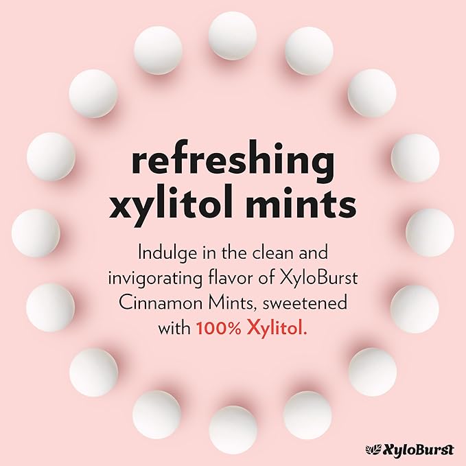 Xylitol Mints | Sugar Free Breath Mints for Oral Health | Gluten Free, Vegan, Keto Friendly | Aspartame Free | Cinnamon | 1000 Count Bag