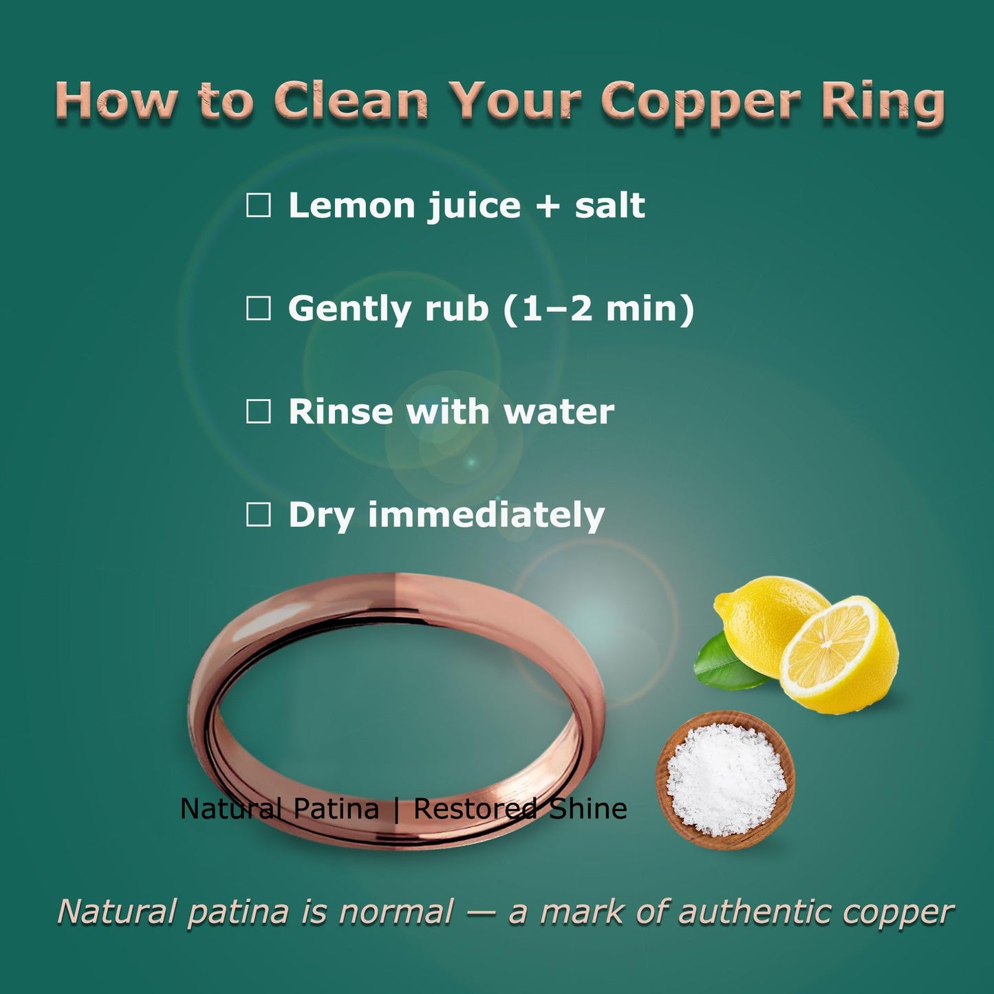 IVY & BAUBLE Pure Uncoated Solid Copper Ring for Men & Women — Lab-Tested, Raw Authentic Copper Band, Wellness Jewelry, Crafted in USA, 3mm, Size 6
