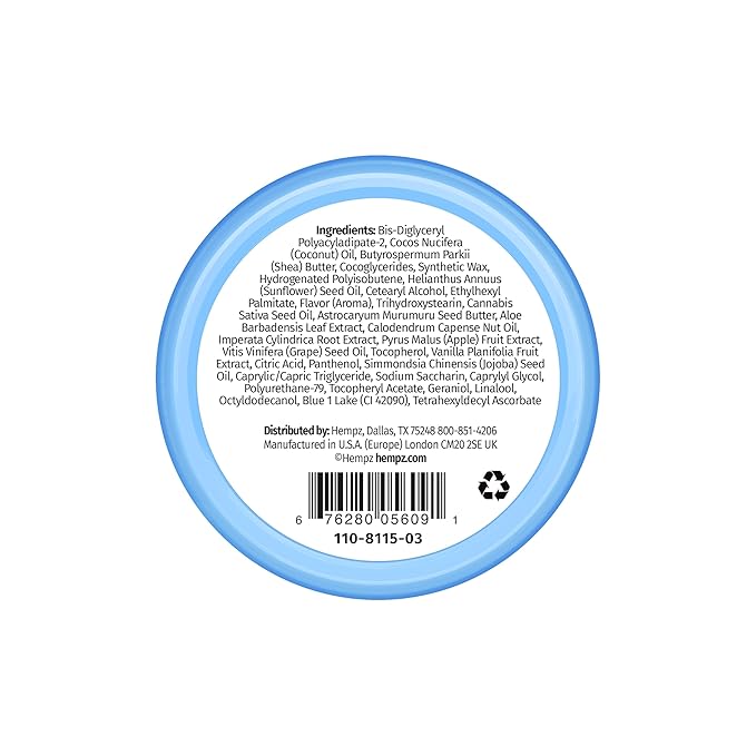 Hempz Hydrating Lip Sleeping Mask - Triple Moisture Fresh Citrus (.70 Oz.) | Overnight Hydrating Lip Balm for Dry Lips, Lip Repair, Chapped Lip Treatment & Nourishment for Women