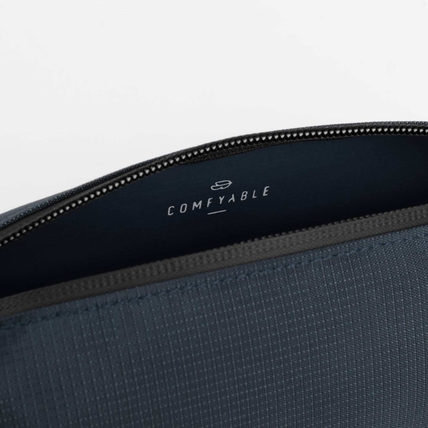 Comfyable Small Toiletry Bag for Men, Slim Mini Toothbrush Bag, Dopp Kit, Electronics, Tech, Gym, Water-Resistant Essentials Organizer, Blue