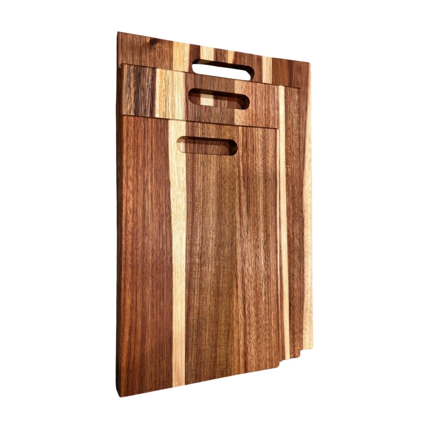 Luxe Essentials by PLH Premium 3-Piece Acacia Wood Cutting Board Set – Durable, Knife-Friendly, and Eco-Friendly Kitchen Essentials