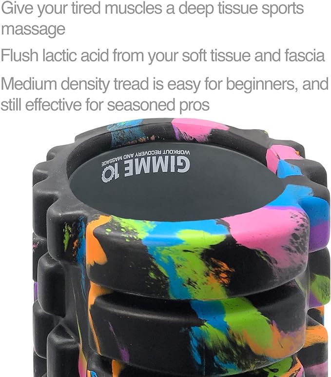 Premium Foam Roller – Compact High-Density Foam Roller for Deep Tissue Relief, Physical Therapy, and Fitness Recovery