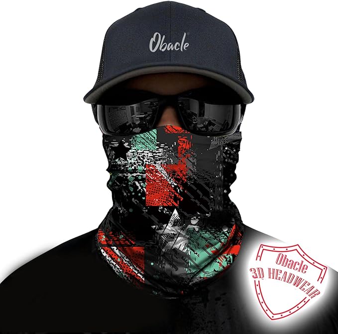 Obacle Neck Gaiter Face Mask Bandana for Dust Wind Sun Protection for Men Women