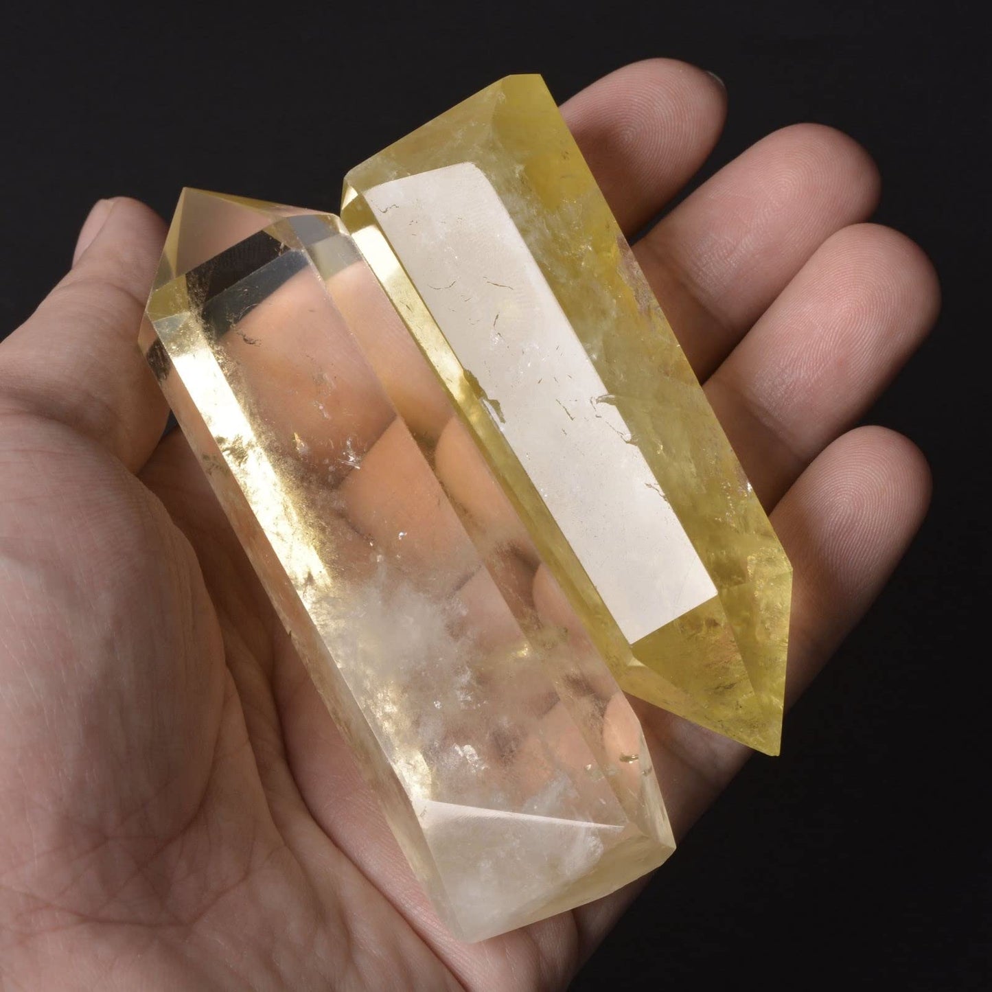 Large Citrine Crystal Tower Healing Crystal Wand For Spiritual Use Hexagonal Point Reiki Chakra Gemstone Home Office Decor
