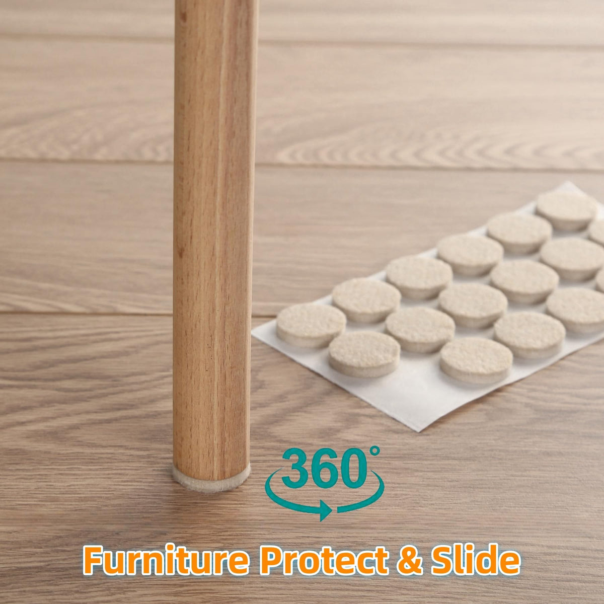 Felt Furniture Pads for Hardwood Floors 164 Piece (129 Count)