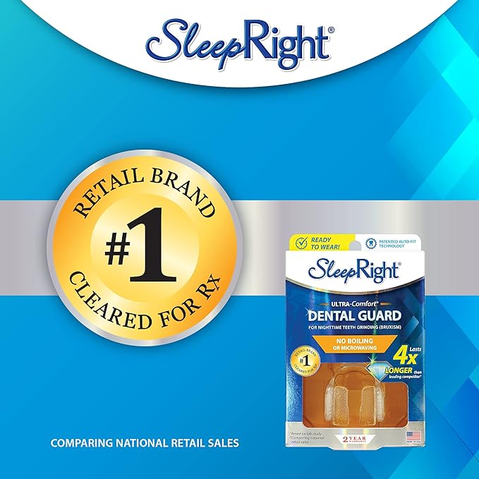 SleepRight Ultra-Comfort Dental Guard Mouth Guard to Prevent Teeth Grinding - No Boil - Extra Strong