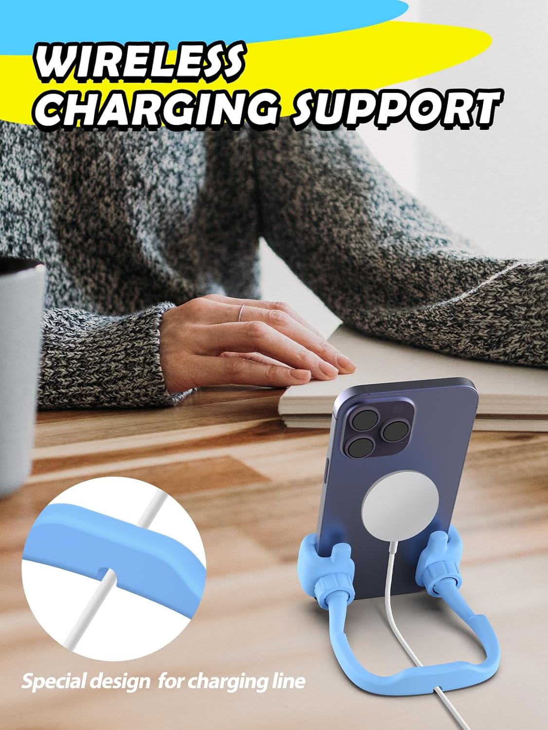 Cell Phone Stand Thumbs Up Lazy Phone Holder for Desk: Graduation Gifts for Teen Boys Kids Him 2025 Back to School Supplies Gifts for Girls Men Women Birthday Funny Gadgets Who Have Everything Cute