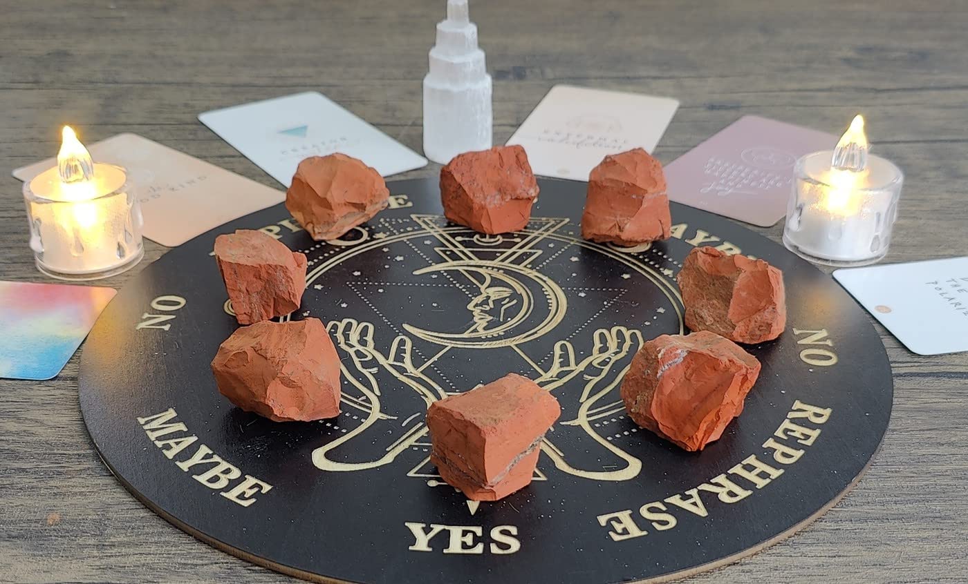 MAIBAOTA Natural Red Jasper Stone Raw Crystals Bulk Healing Crystal Stones 1" Raw Rough Gemstones Rocks for Tumbling Polishing Cutting