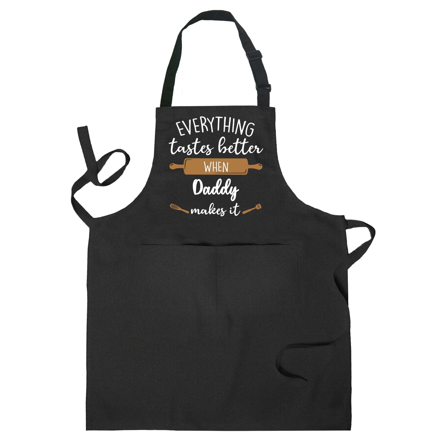 COWEB Daddy Gifts Apron, Daddy Dad Gifts for Father's Day Birthday from Daughters Sons, Father Kitchen Baking BBQ Aprons, Waterproof Adjustable Cooking Apron for Kitchen
