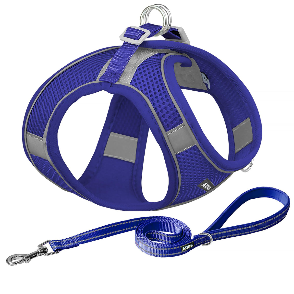 AIITLE Small Dog Harness and Leash Set, Step-in Puppy Pet Vest, Orange XXS