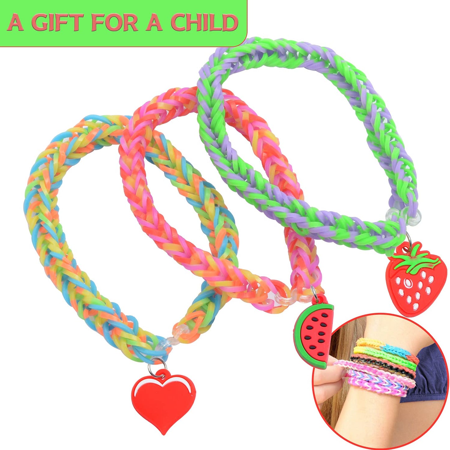 JIYAKO 11000+ Rubber Band Bracelet Kit,Friendship Bracelet kit,Loom Bracelet Making kit,28 Colors