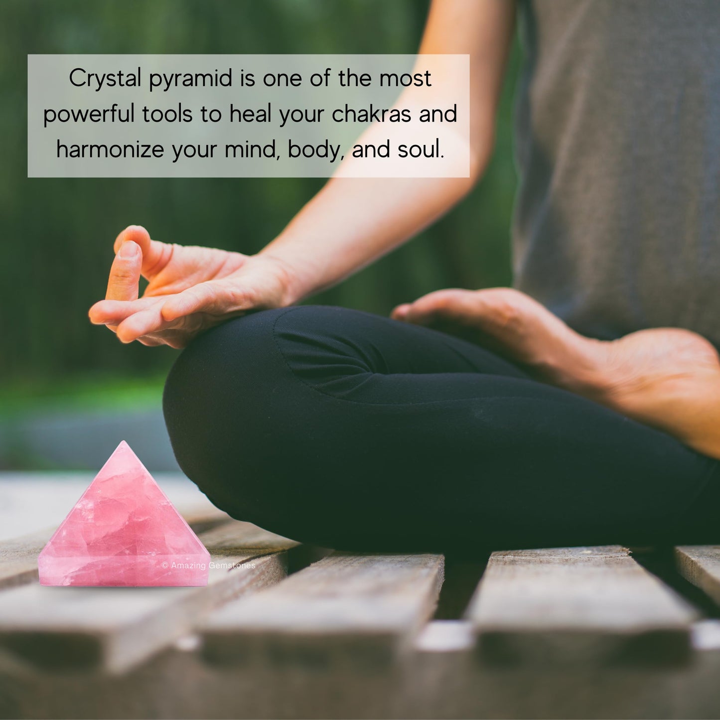 Amazing Gemstone Star Rose Quartz Pyramid Crystal Healing Stones - 1.5" Great Pyramid Figurine of Natural Stone Pyramid for Meditation, Reiki, Chakra Balancing and Crystal Pyramids Grid