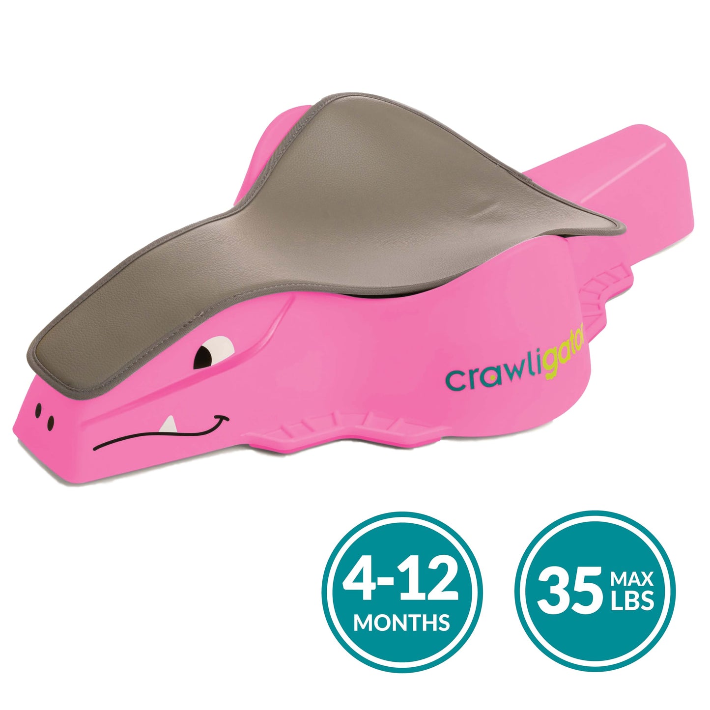 CRAWLIGATOR Tummy Time Mobility Toy for Infants 4-12 Months (Pink)