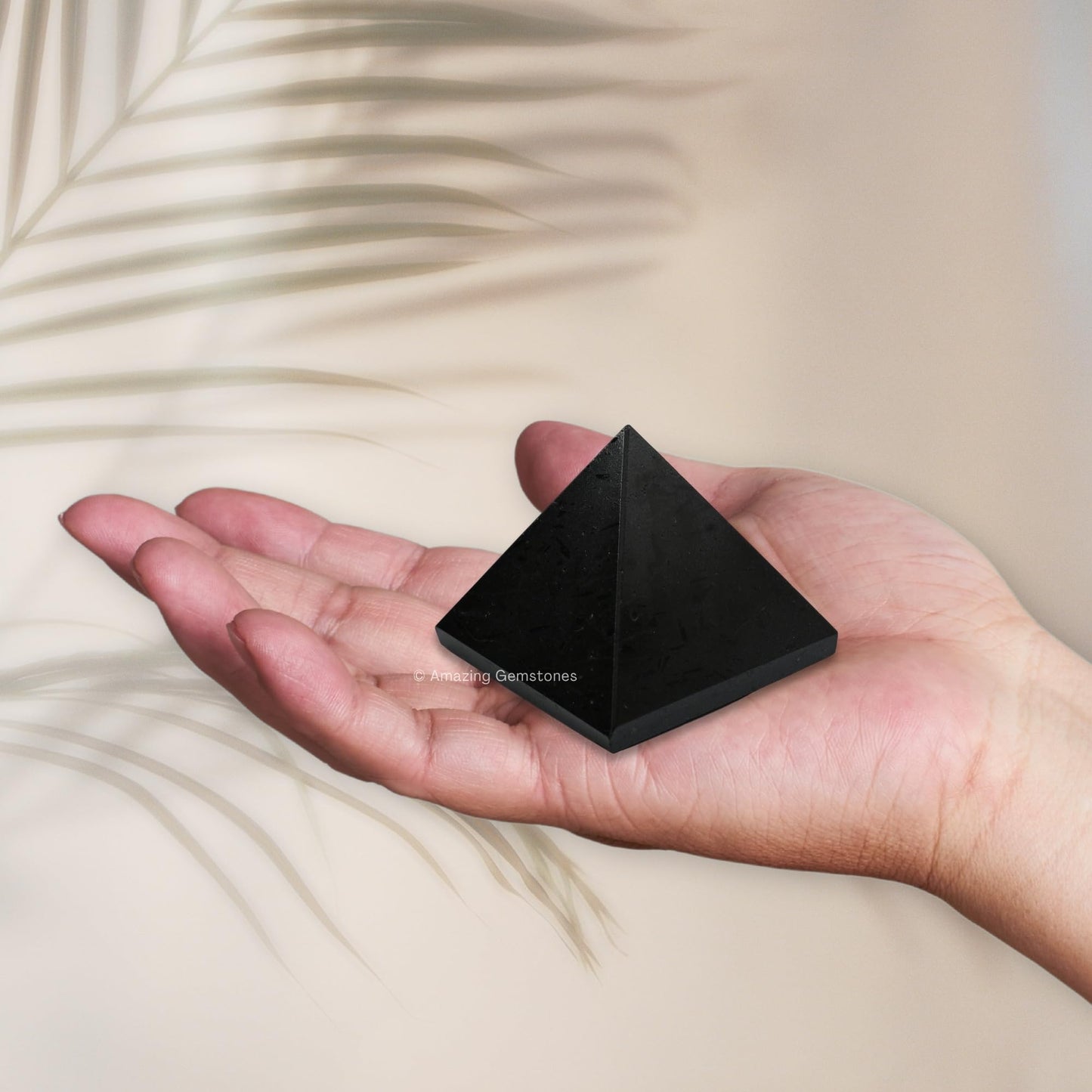 Amazing Gemstone Black Tourmaline Pyramid Crystal Healing Stones - 1.5" Great Pyramid Figurine of Natural Stone Pyramid for Meditation, Reiki, Chakra Balancing and Crystal Pyramids Grid