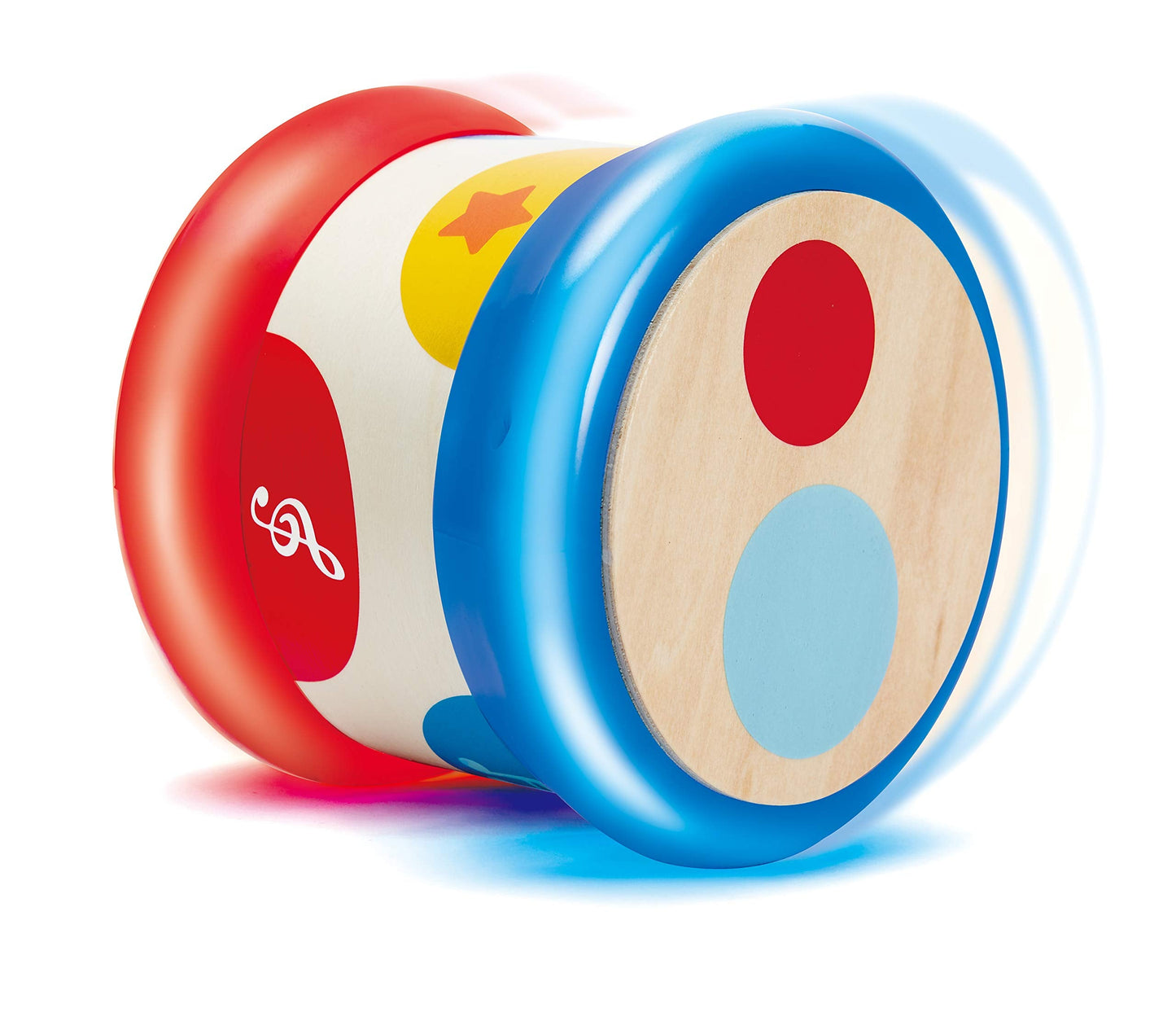 Hape Baby Drum | Colorful Rolling Drum Musical Instrument Toy for Toddlers, Rhythm & Sound Learning, Battery Powered (E0333)