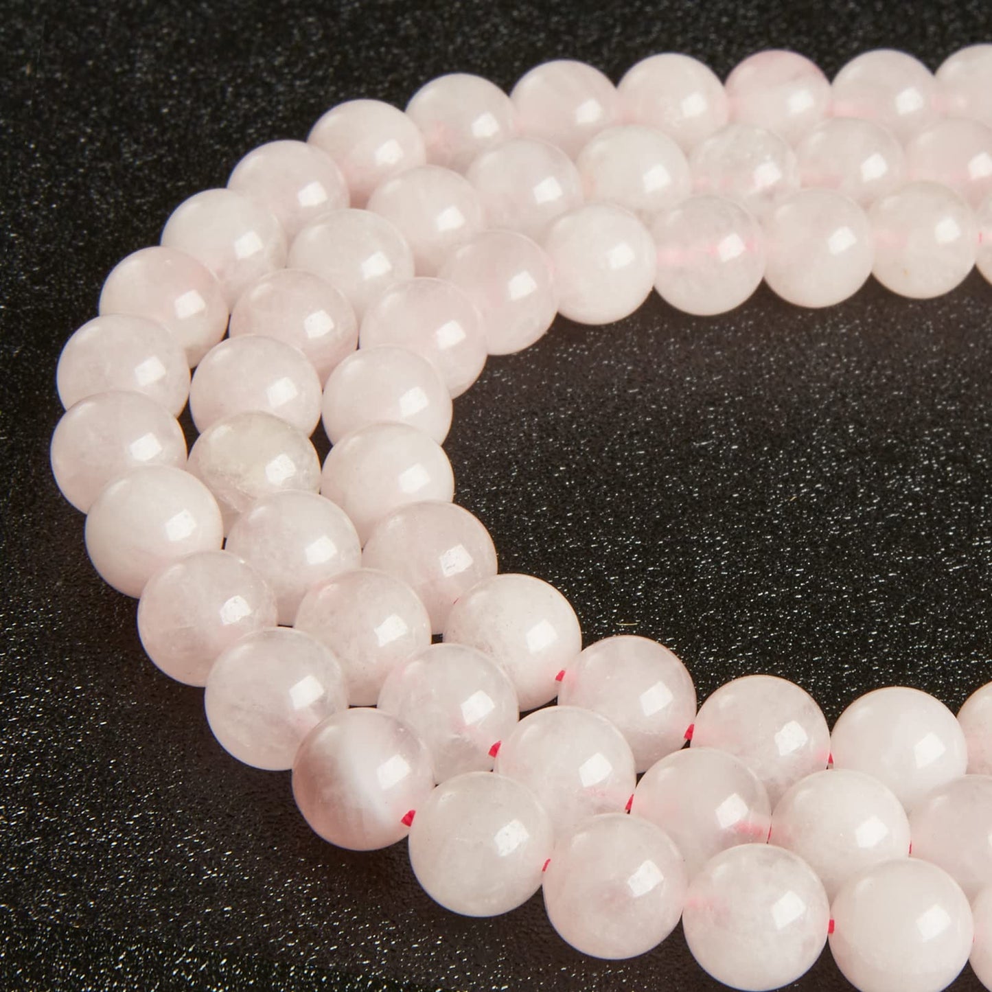 35pcs 10mm Natural Rose Quartz Beads Gemstone Beads Round Loose Beads for Jewelry Making