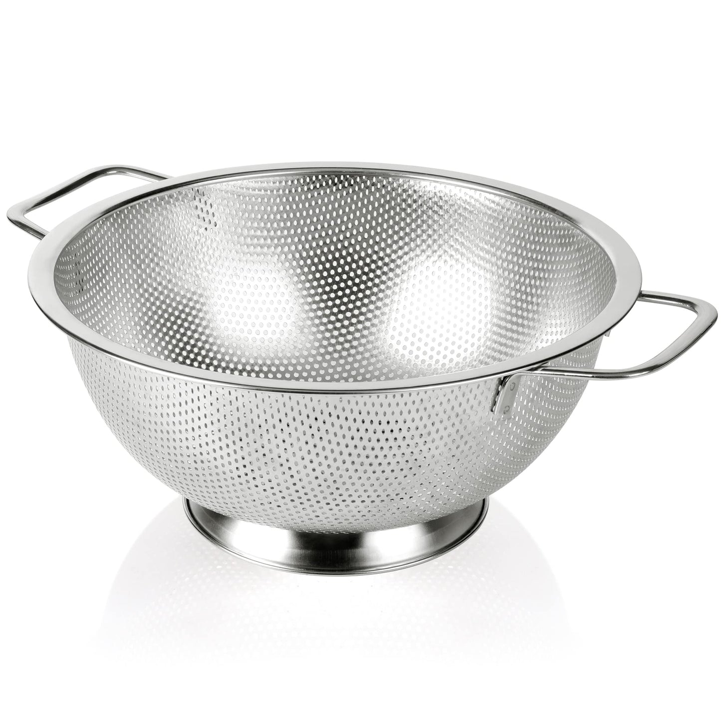 Gulex Colander Stainless Steel 5-Quart, Strainer for Kitchen Food, Dishwasher Safe