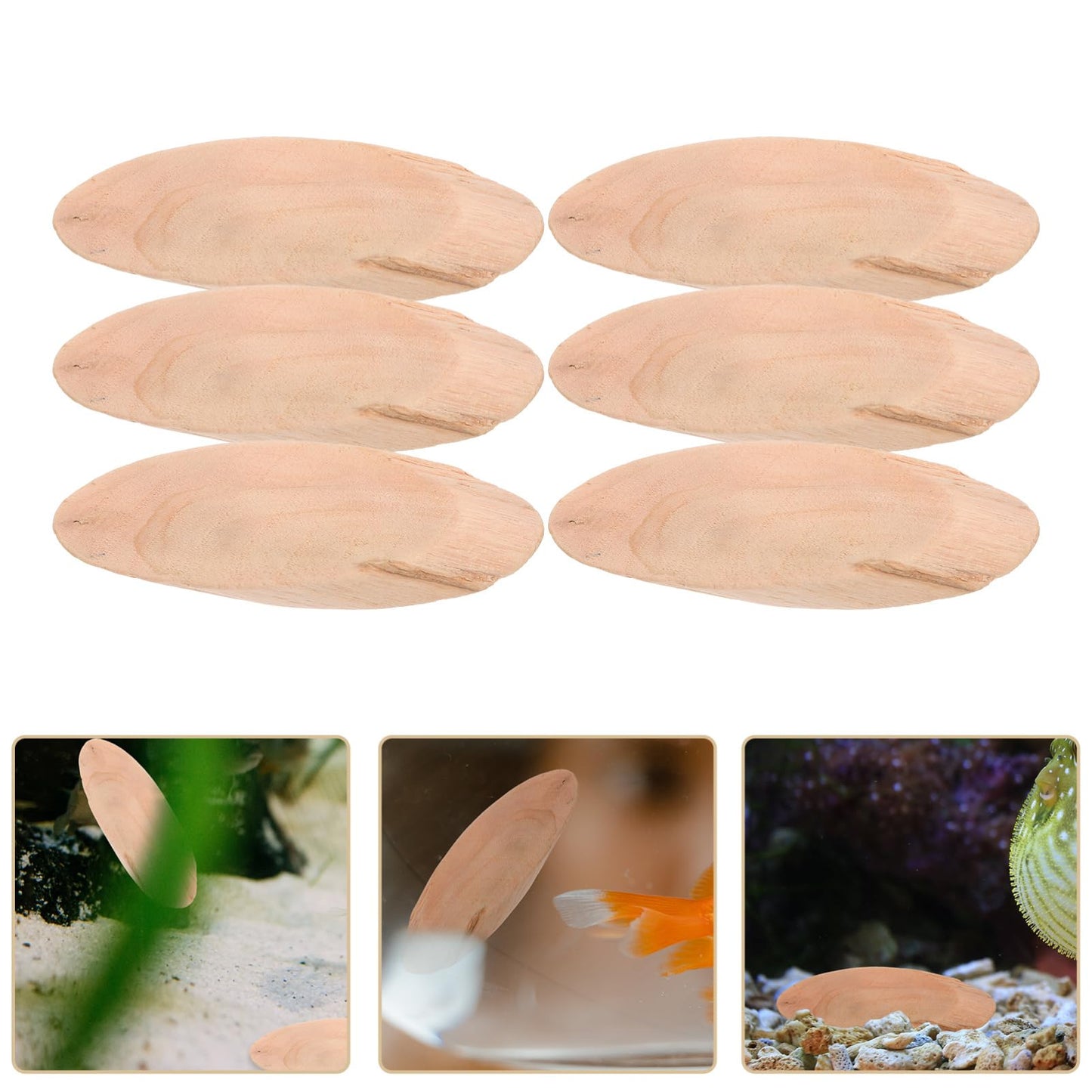DIYEAH Natural Driftwood Pieces Oval 20 Pcs 3.07X1.06 Inch Rustic Wood Discs for Aquarium Decor DIY Crafts Home Decoration Woodworking Projects
