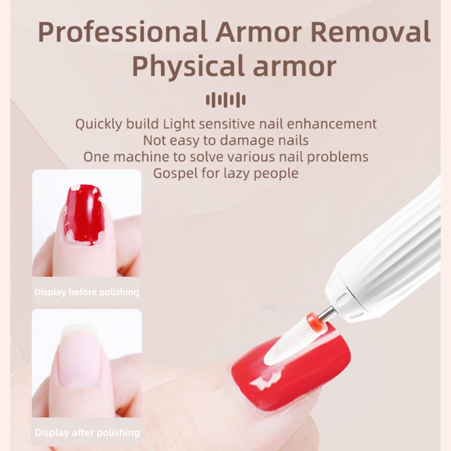 Suonee Electric Nail Drill File Professional - Cordless Nail Drill Filer Machine for Acrylic Nails Polishing, U V Lamp,Charging Base,5 Speed,Nail Grinder, Manicure Pedicure Kit for Salon Home