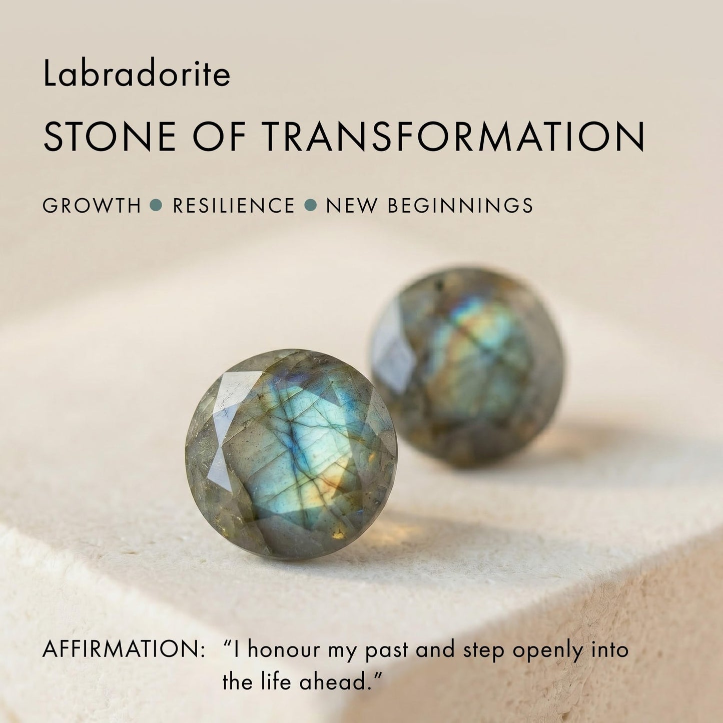 Moon Magic Labradorite Necklace - Heroine T Lock / 925 Sterling Silver - 18k Yellow Gold Black Stone Necklaces for Women/Authentic Crystal Jewelry