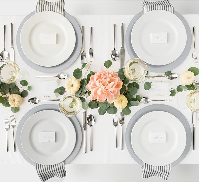 MAONAME Silver Charger Plates Set of 12, 13" Round Plate Chargers for Dinner Plate, Plastic Table Chargers for Wedding Decor, Party