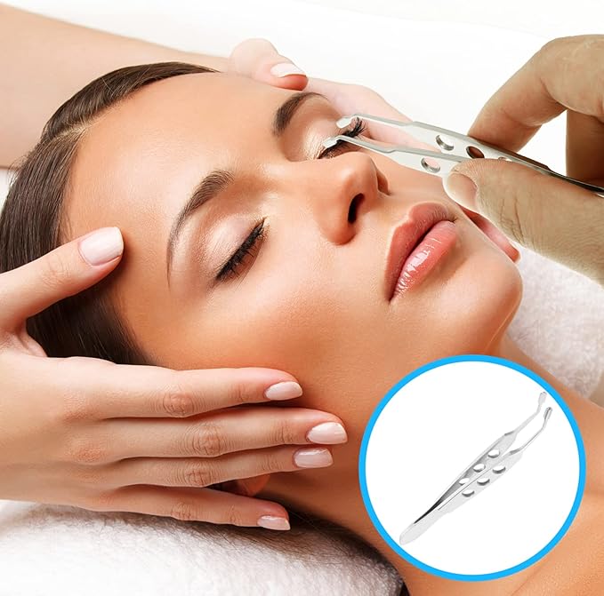 Meibomian Gland Expressor, Stainless Steel Eyelid Massage Tweezers Multi-Function Arita Expressor for Dry Eyes (Silver)