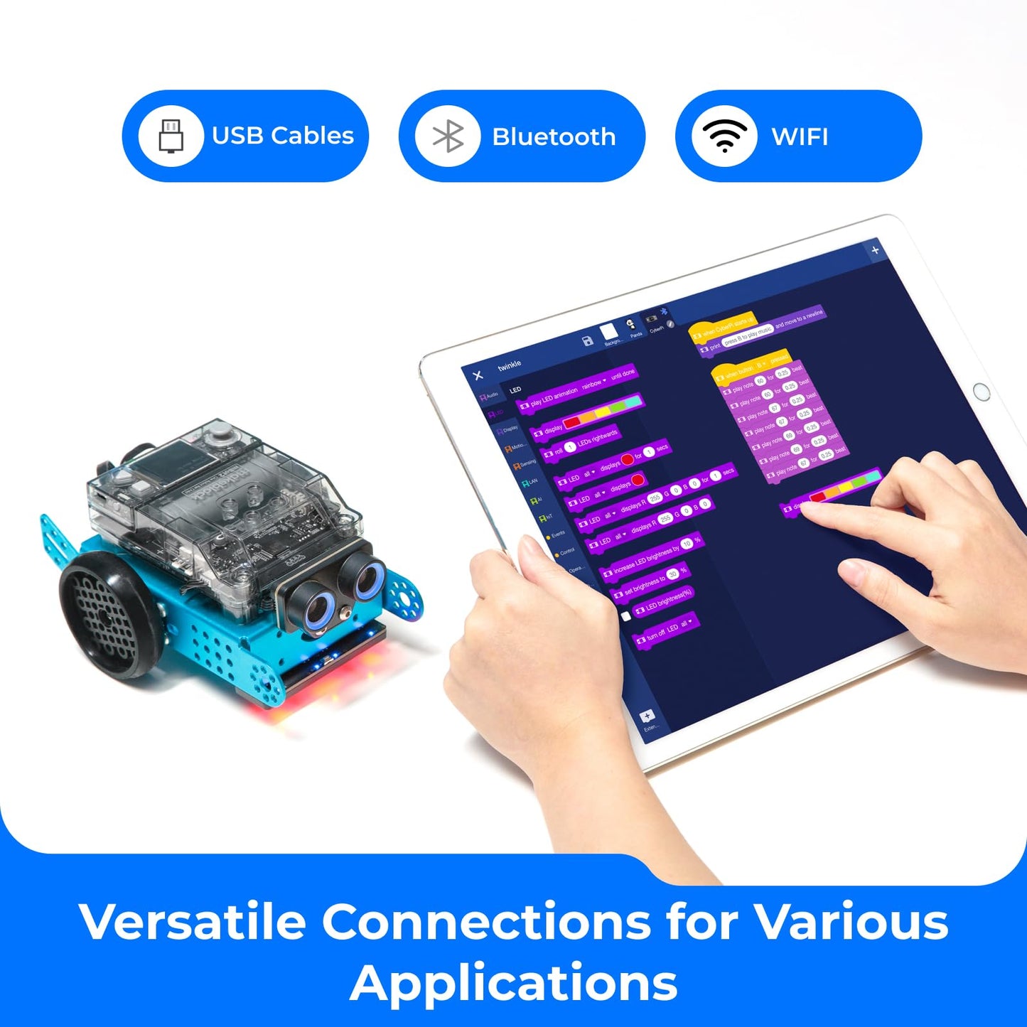 Makeblock mBot2 Coding Robot for Kids, Code Learning Support Scratch & Python Programming, Robotics Kit for Kids Ages 8-14 and up, Building STEM Robot Toys Gifts for Boys Girls