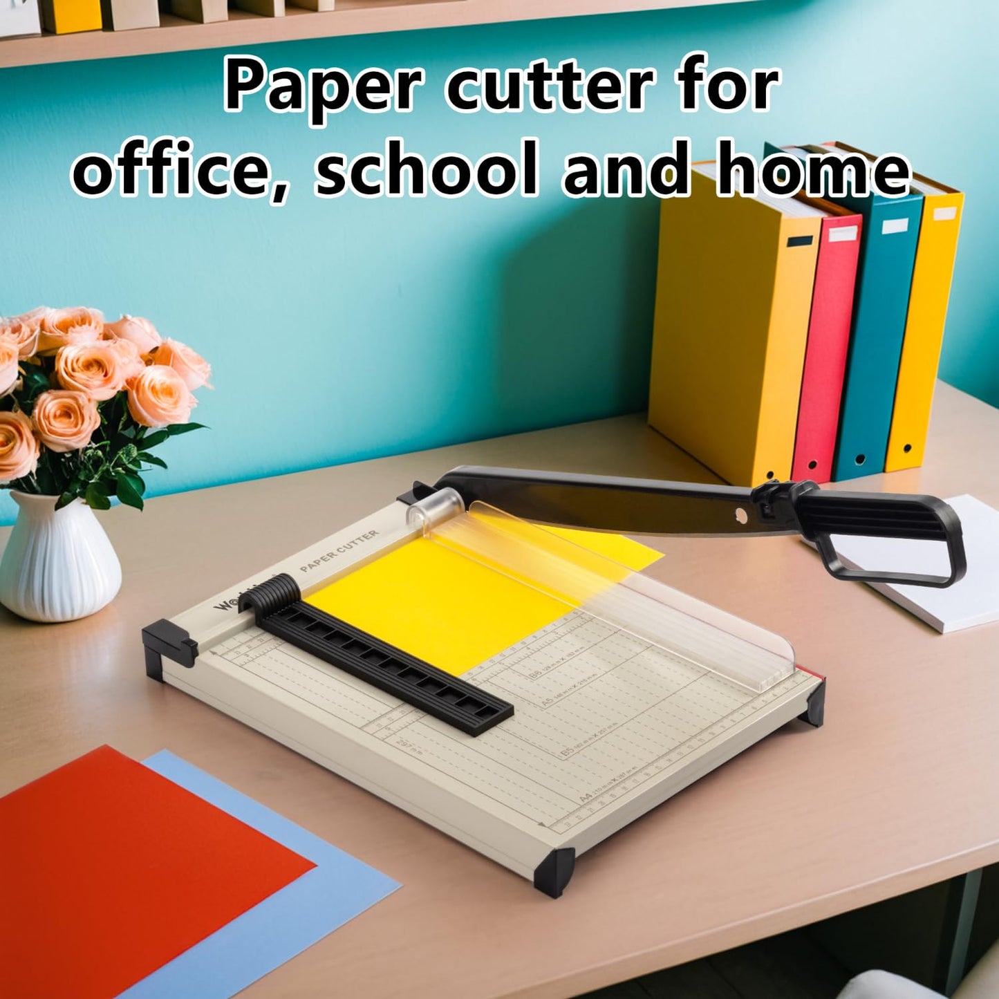WORKLION Guillotine Paper Cutter A4 – Heavy Duty Paper Trimmer with Safety Guard,15 Sheets Capacity, Precision Guillotine Cutter for Cutting Paper, Card,Photos,Vinyl and More with Ease.